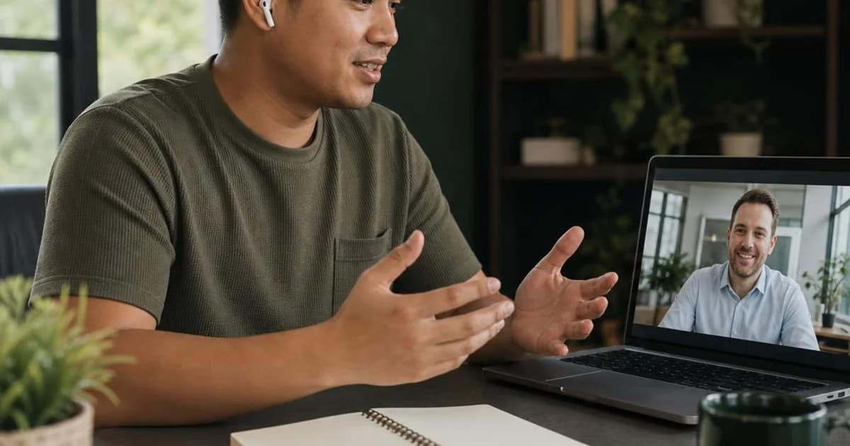 Filipino offshore professional speaking with an Australian manager during onboarding