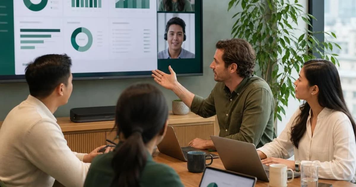 Australian and Filipino team reviewing offshore hire performance data together
